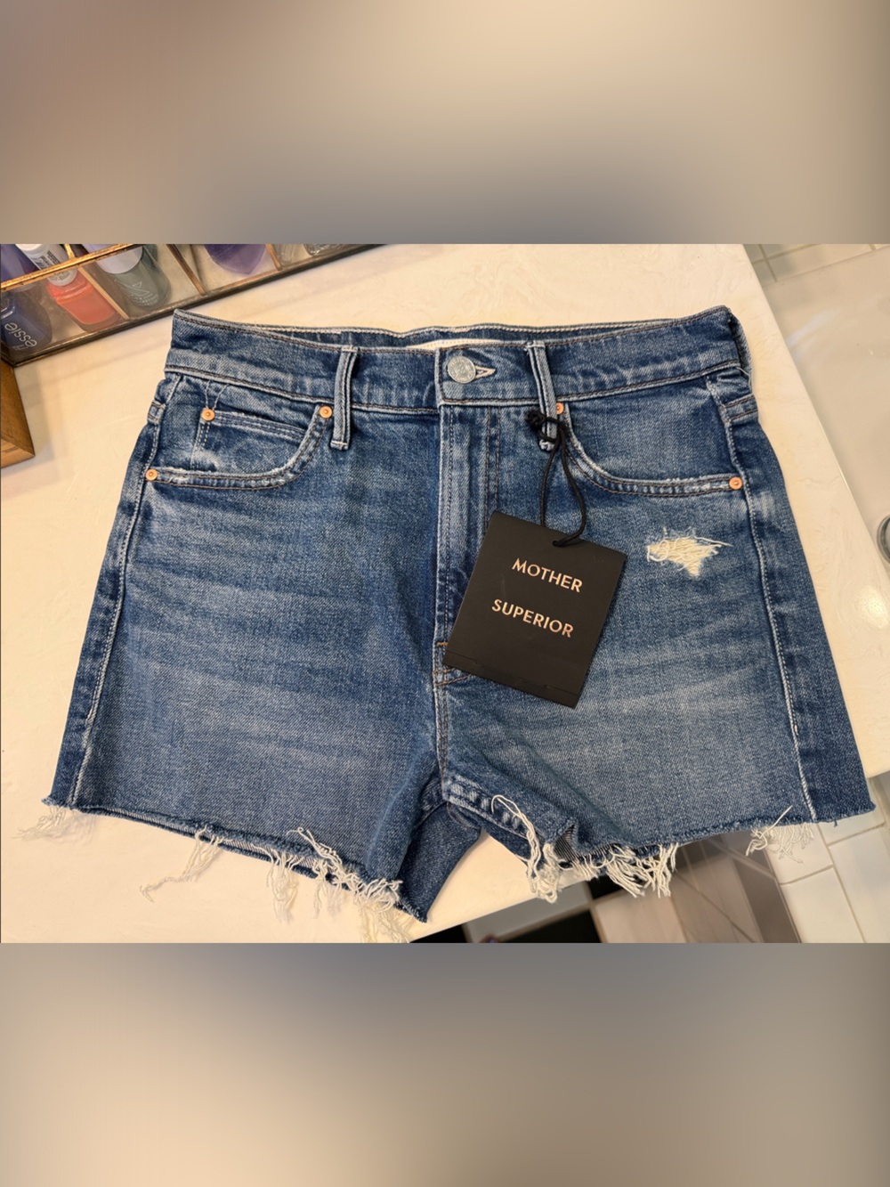 NWT MOTHER Superior The Dutchie Short Fray- Cowboys Don’t Cry